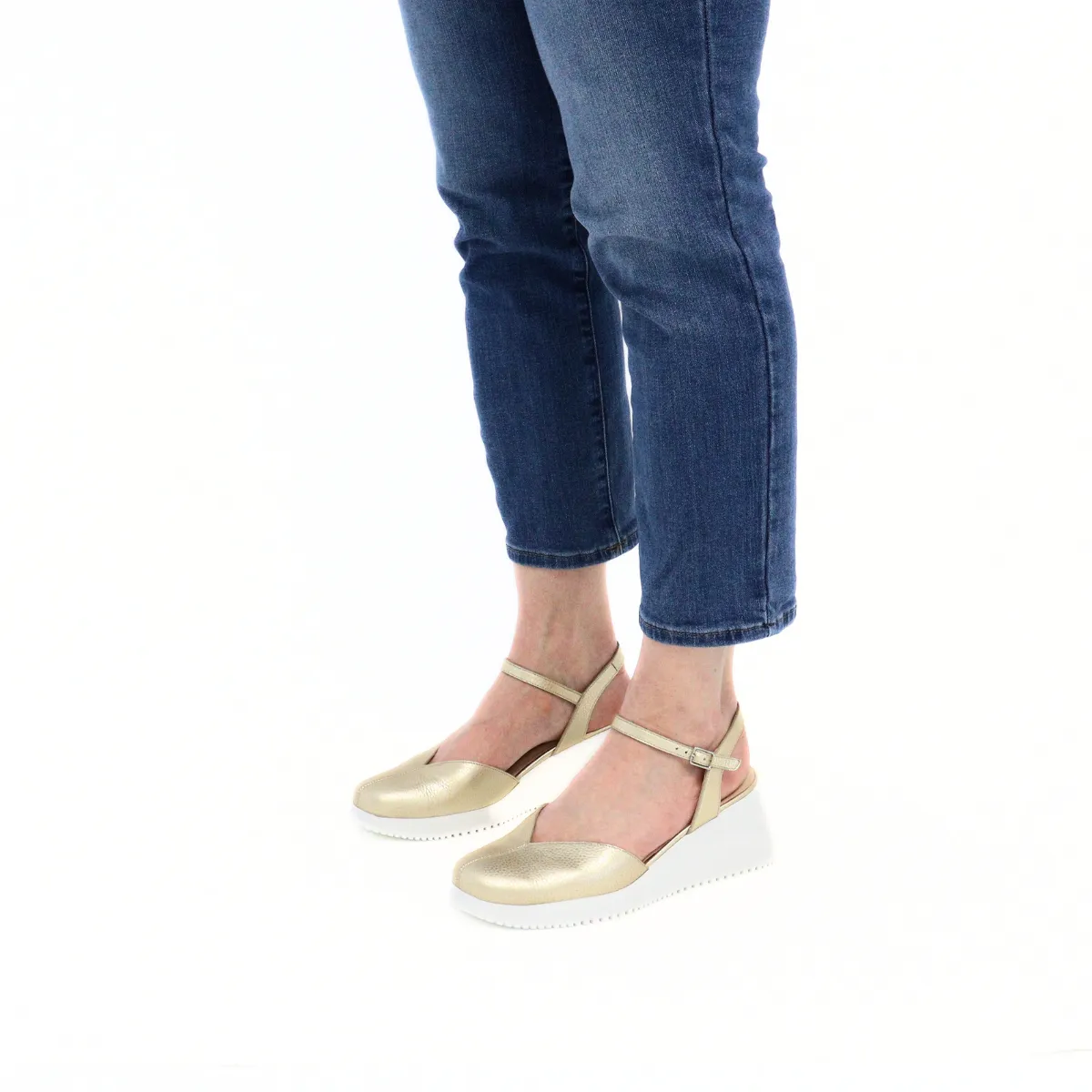 Ankle Wedge Max Platino