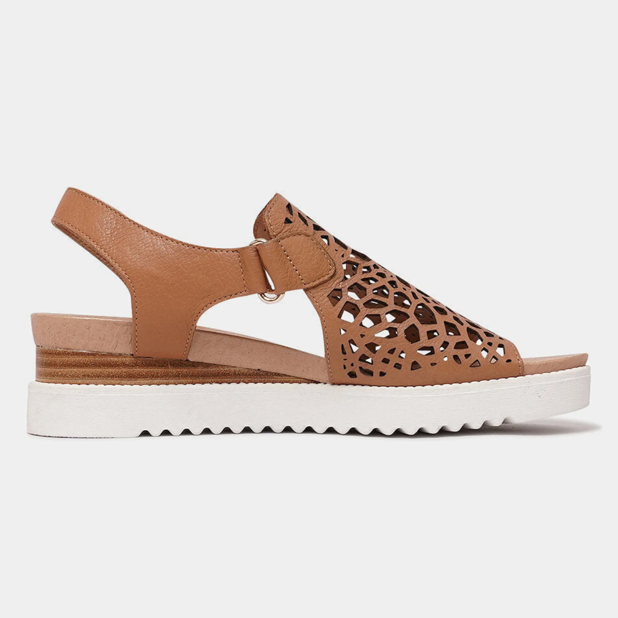 Ansh Dark Tan Leather Sandals