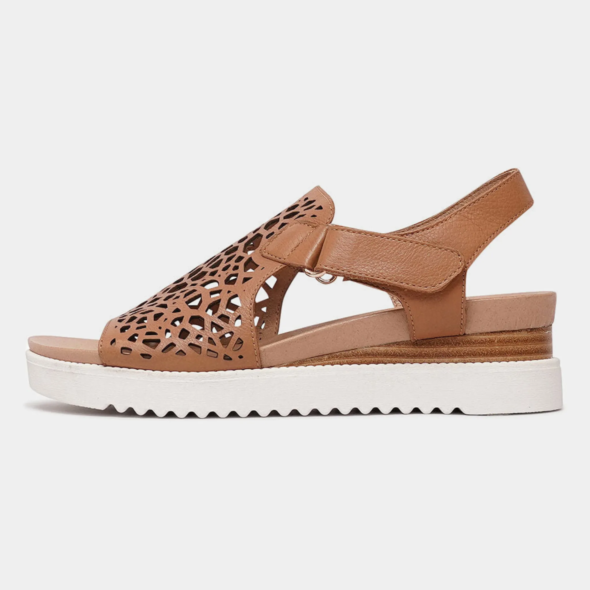 Ansh Dark Tan Leather Sandals