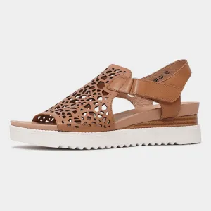 Ansh Dark Tan Leather Sandals