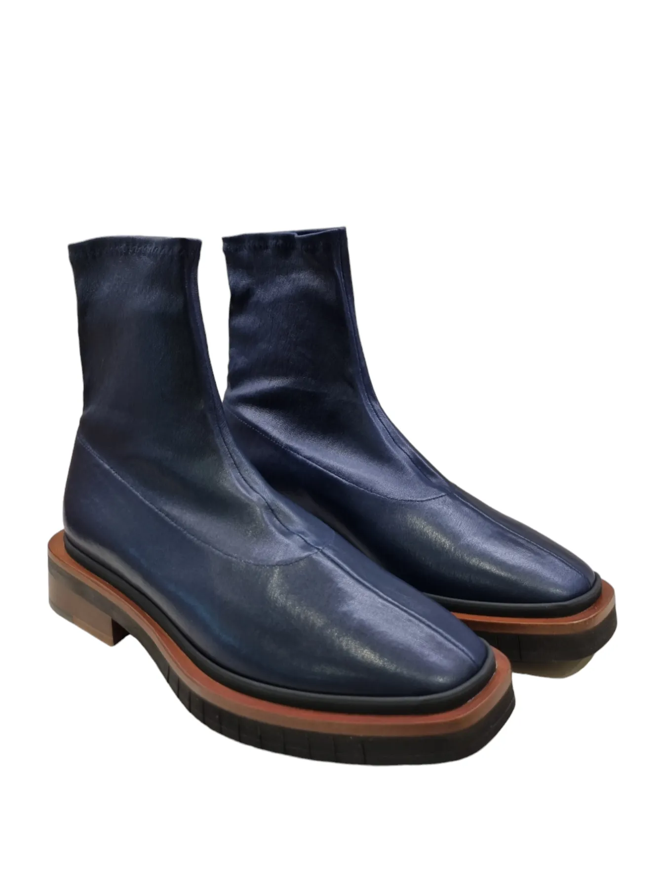 Bailey Navy Leather Boots (carry over style)