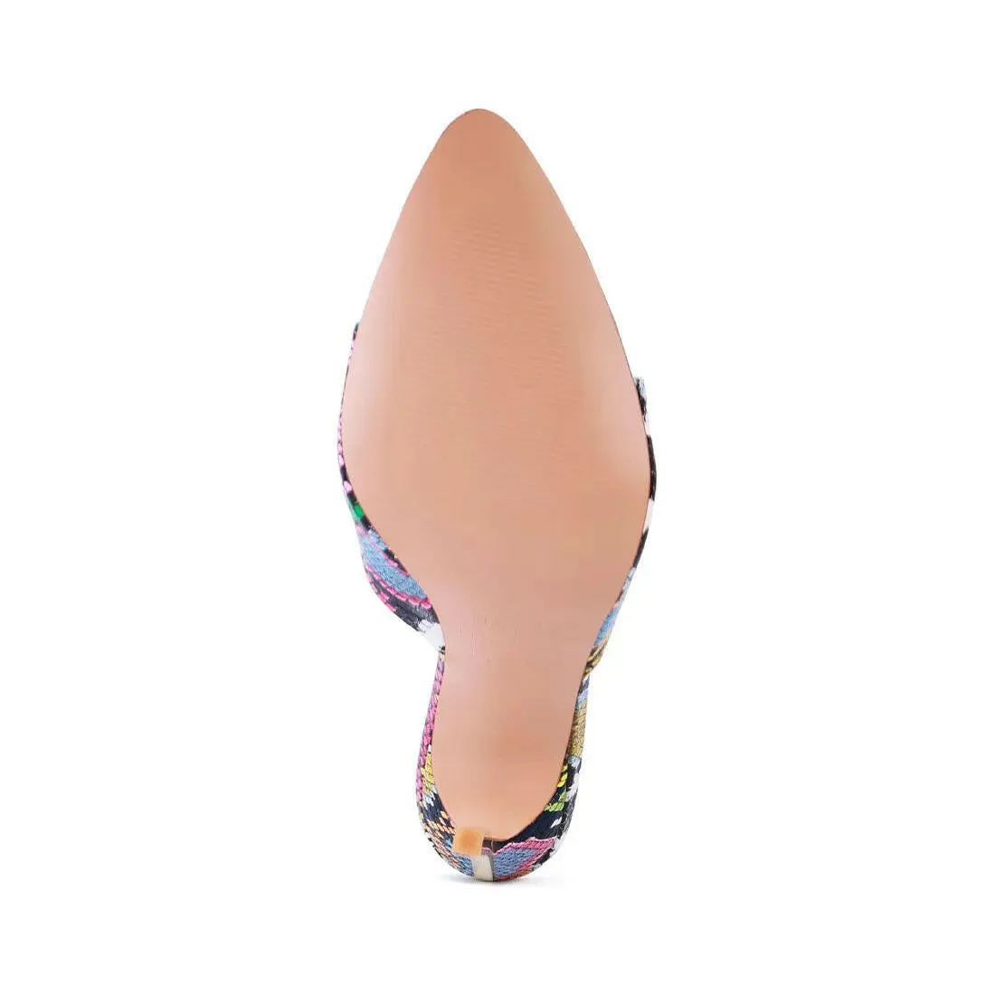 Bottoms Up Strappy Slip On Stiletto Heels