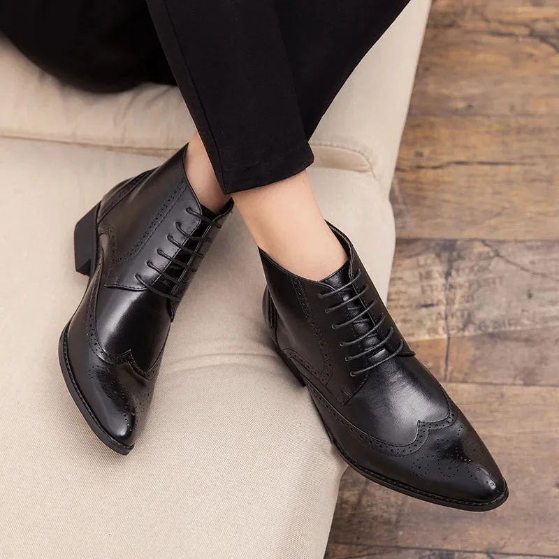 Classy Kevin snip toe high Chelsea boots
