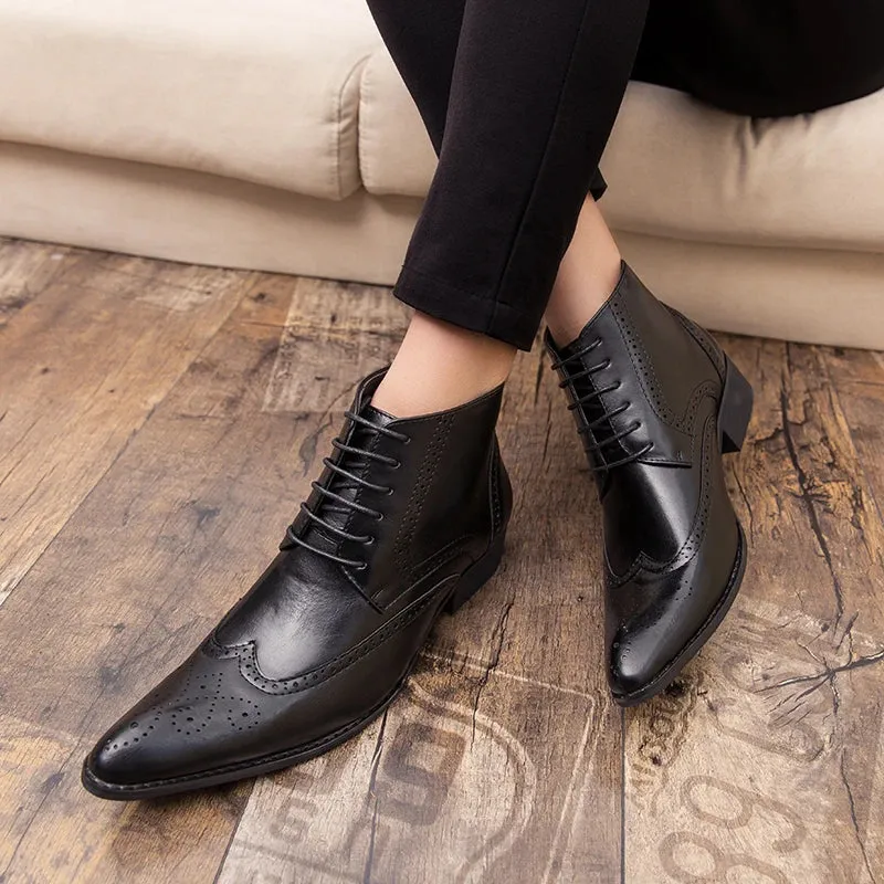Classy Kevin snip toe high Chelsea boots