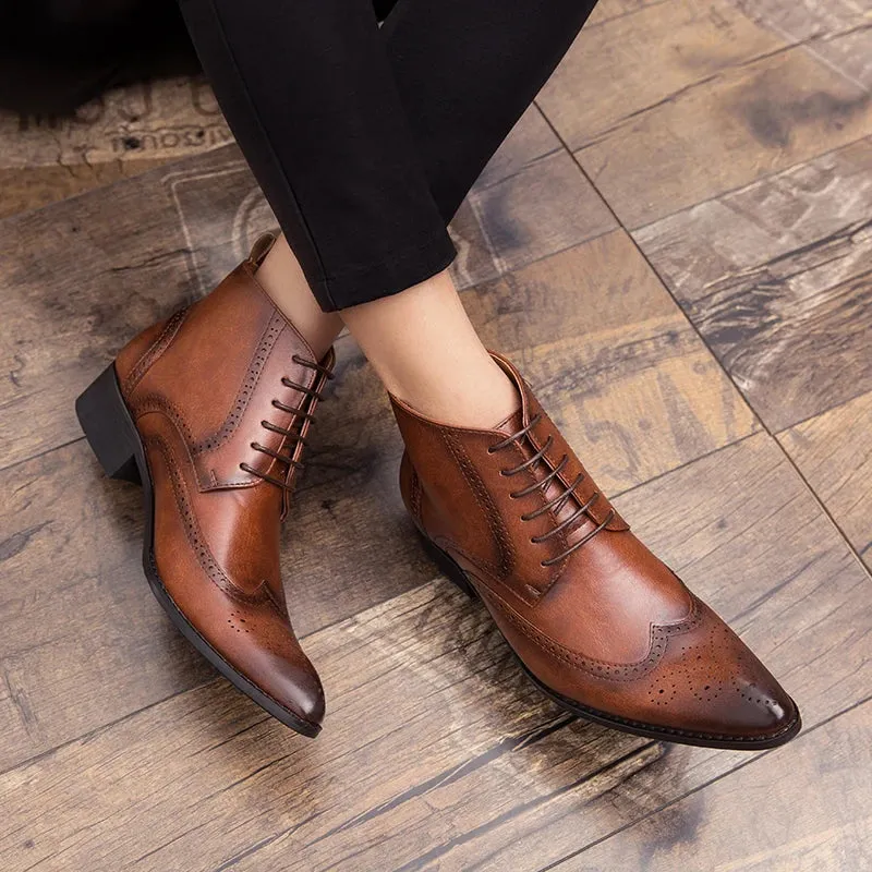 Classy Kevin snip toe high Chelsea boots