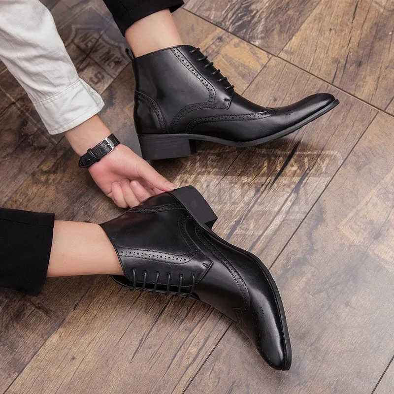 Classy Kevin snip toe high Chelsea boots