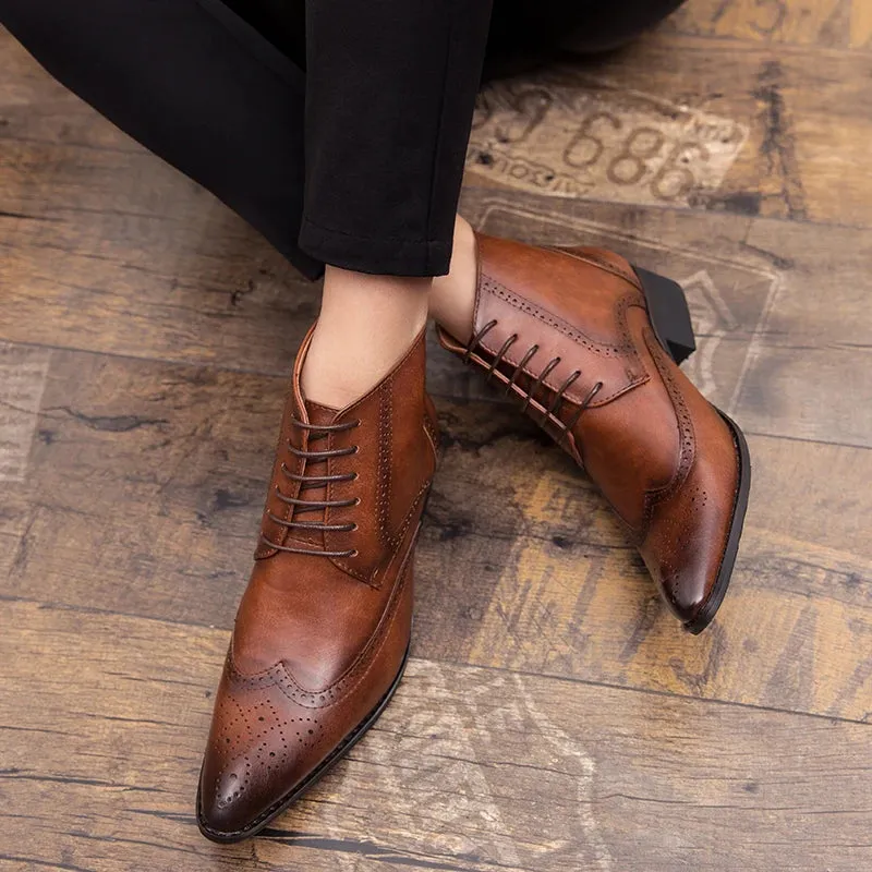 Classy Kevin snip toe high Chelsea boots