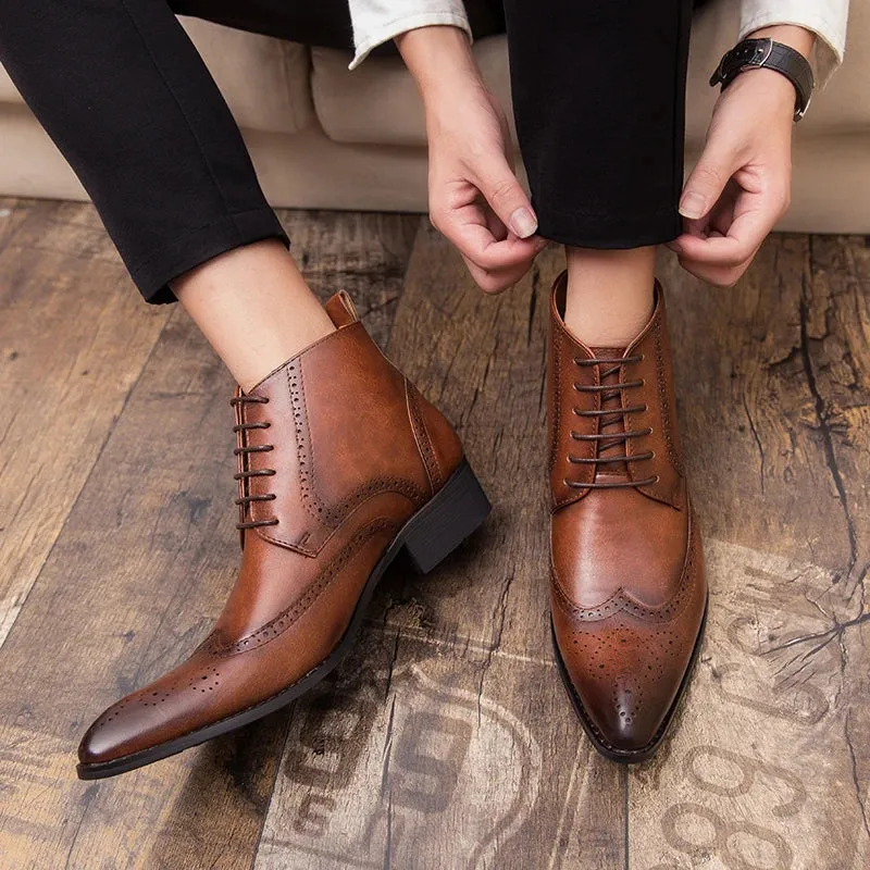 Classy Kevin snip toe high Chelsea boots