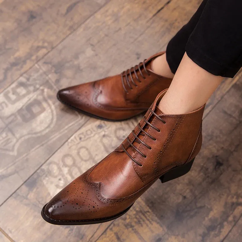 Classy Kevin snip toe high Chelsea boots
