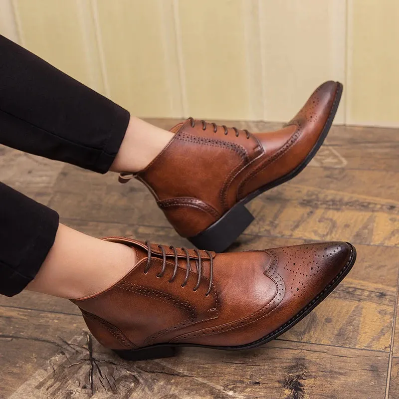 Classy Kevin snip toe high Chelsea boots