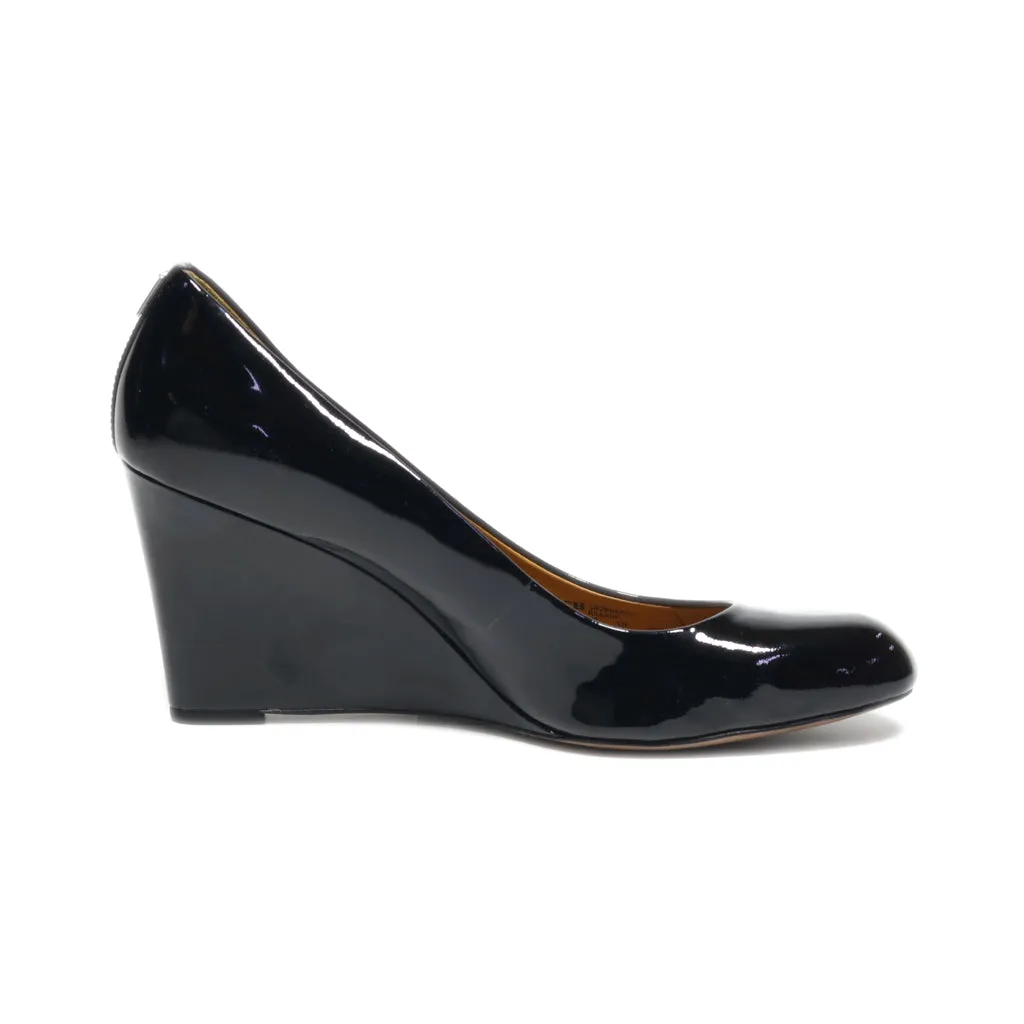 Coach Wedge Shoes Latex Black Colour For Women
