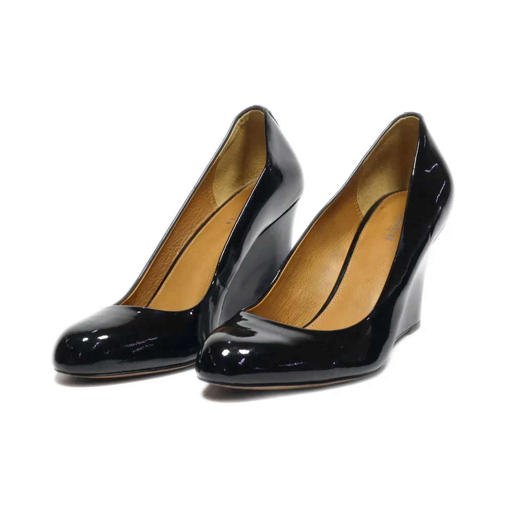 Coach Wedge Shoes Latex Black Colour For Women