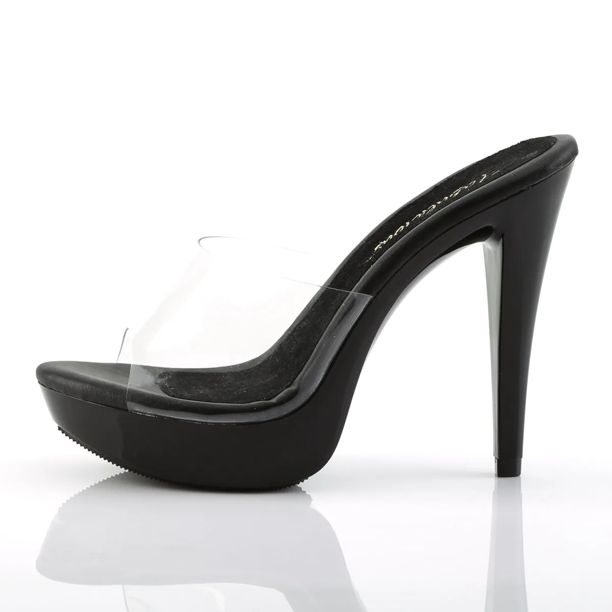Cocktail Clear Black Mules