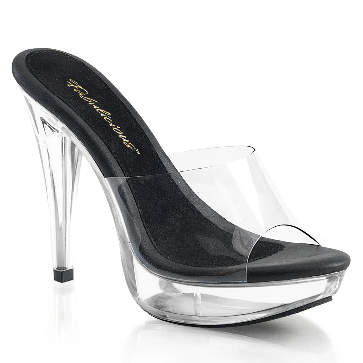 Cocktail Clear Platform Mules