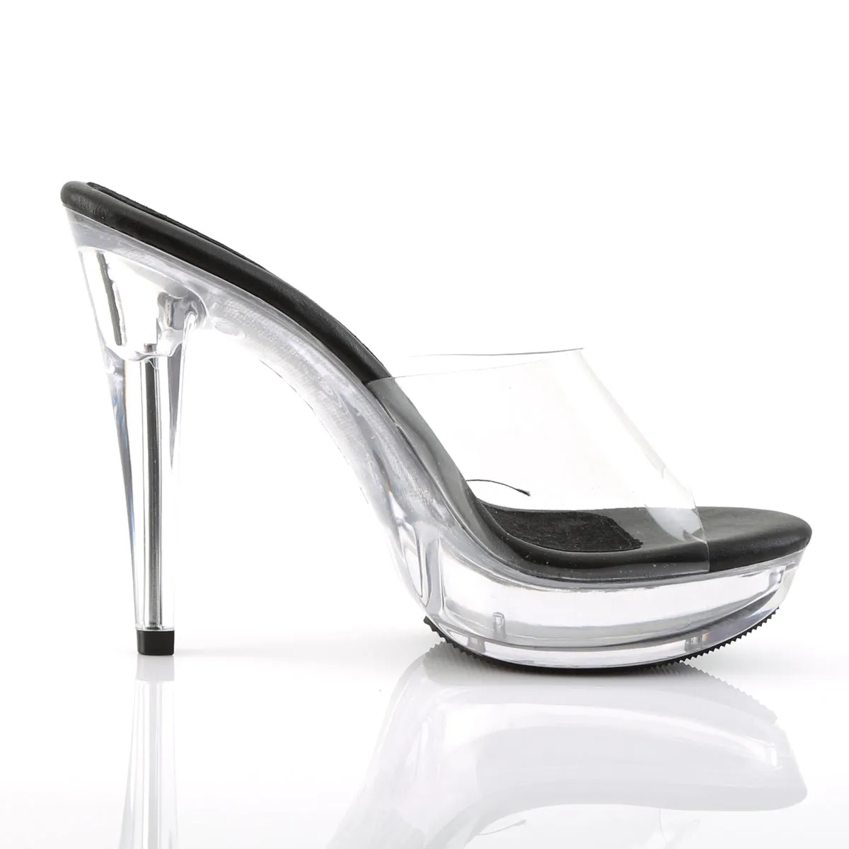 Cocktail Clear Platform Mules