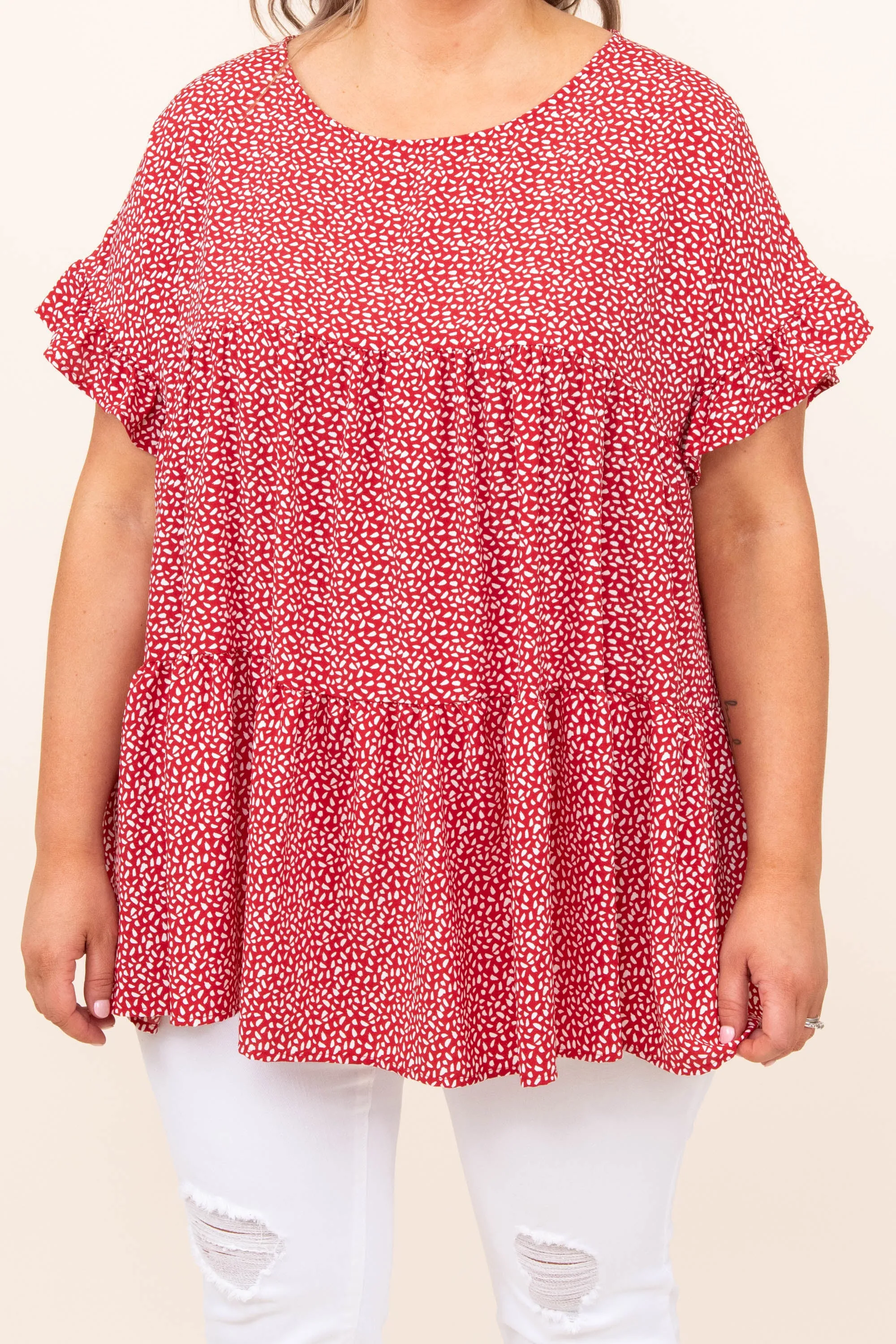 Coffee By Candlelight Top, True Red
