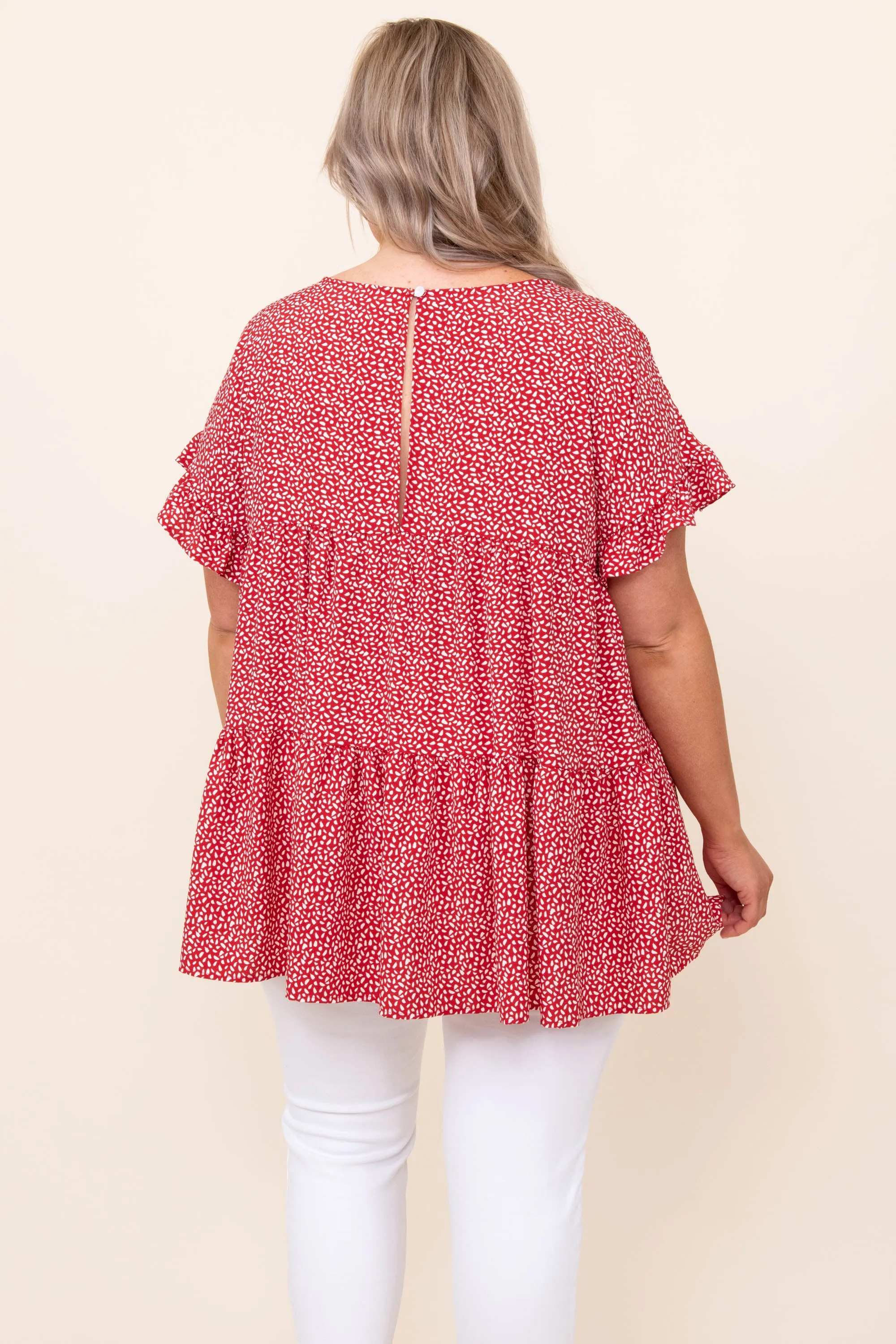 Coffee By Candlelight Top, True Red