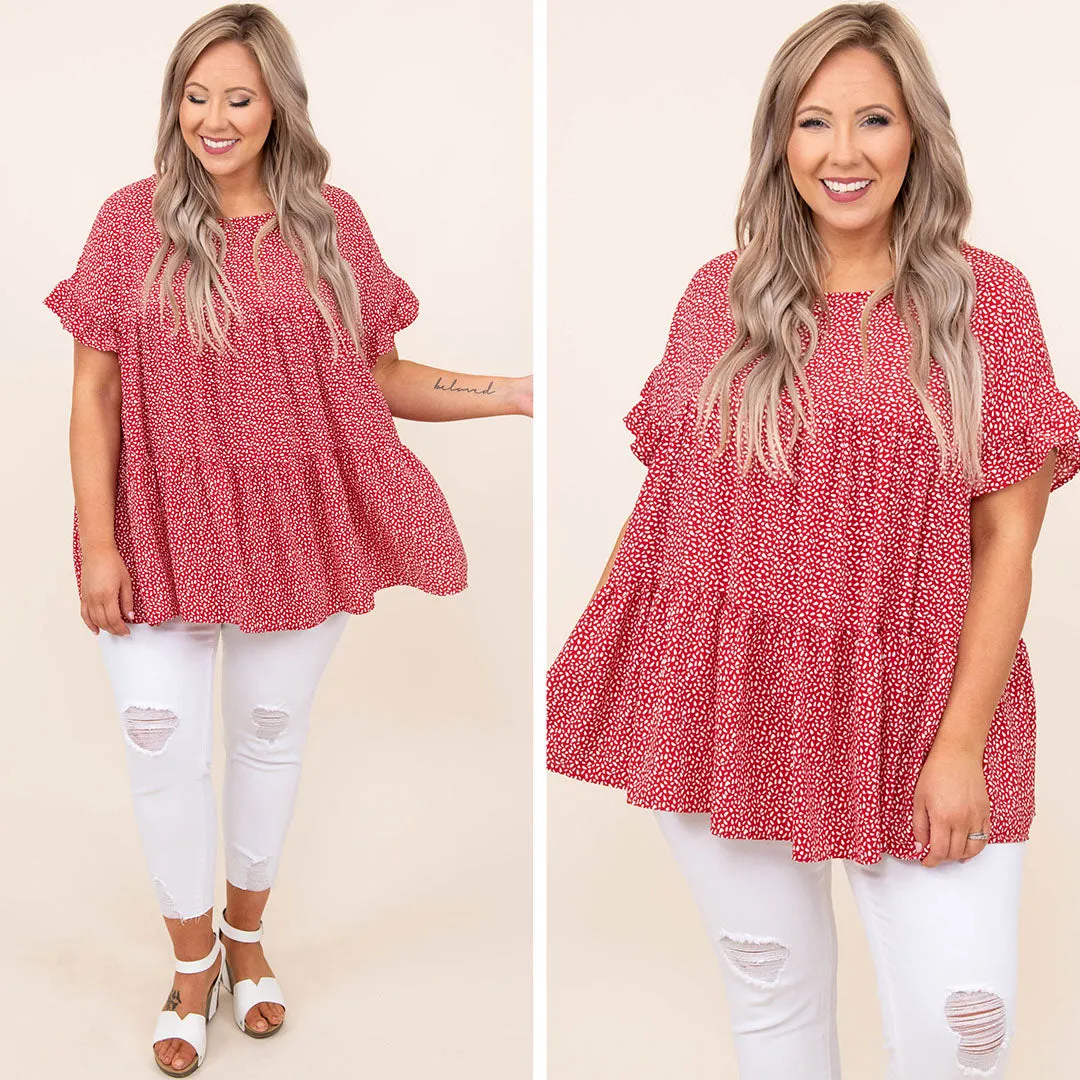 Coffee By Candlelight Top, True Red