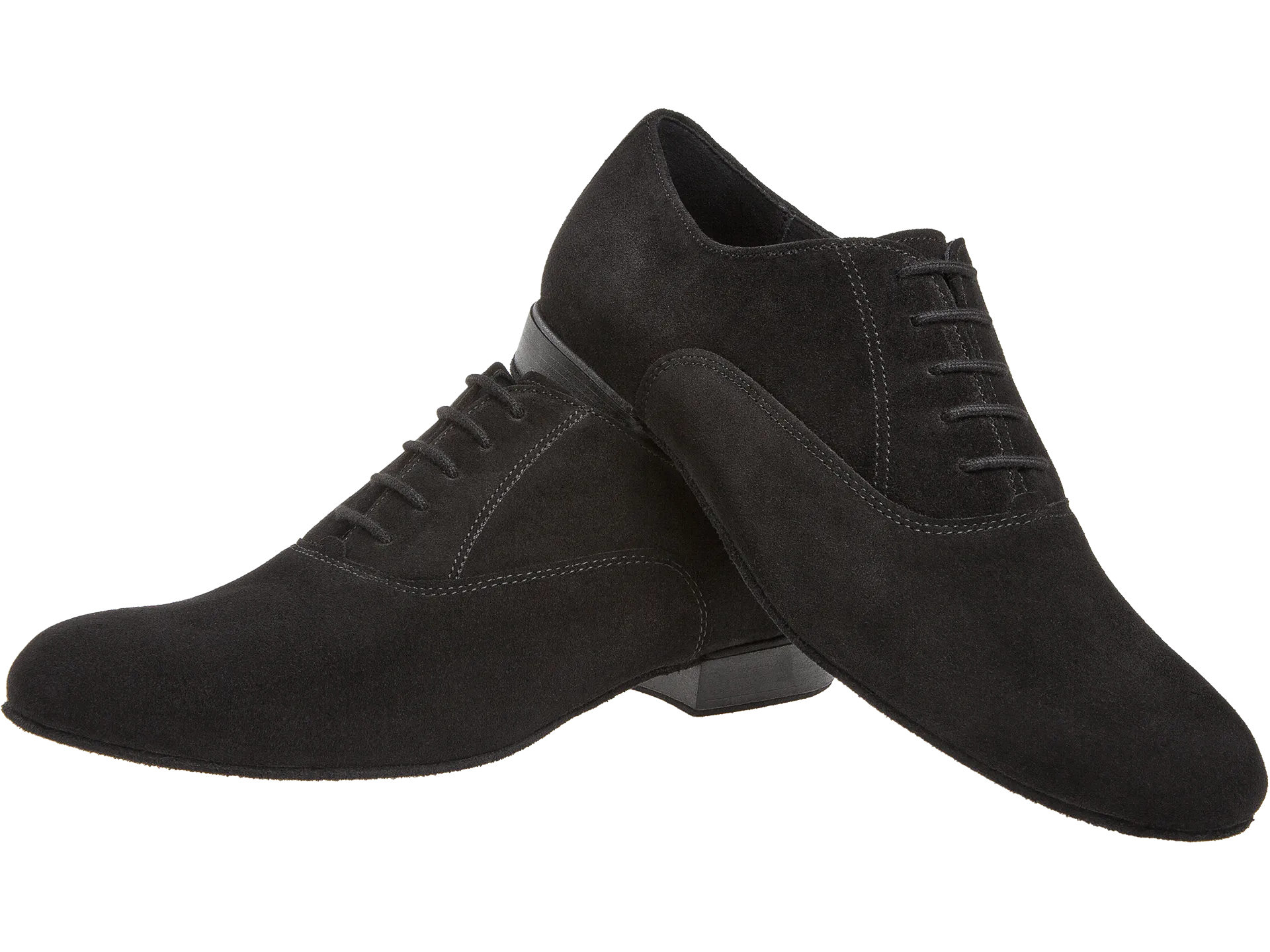 Diamant-Mens: Stewart: Midnite: Black Suede | .75" Standard | WIDE | Suede Sole