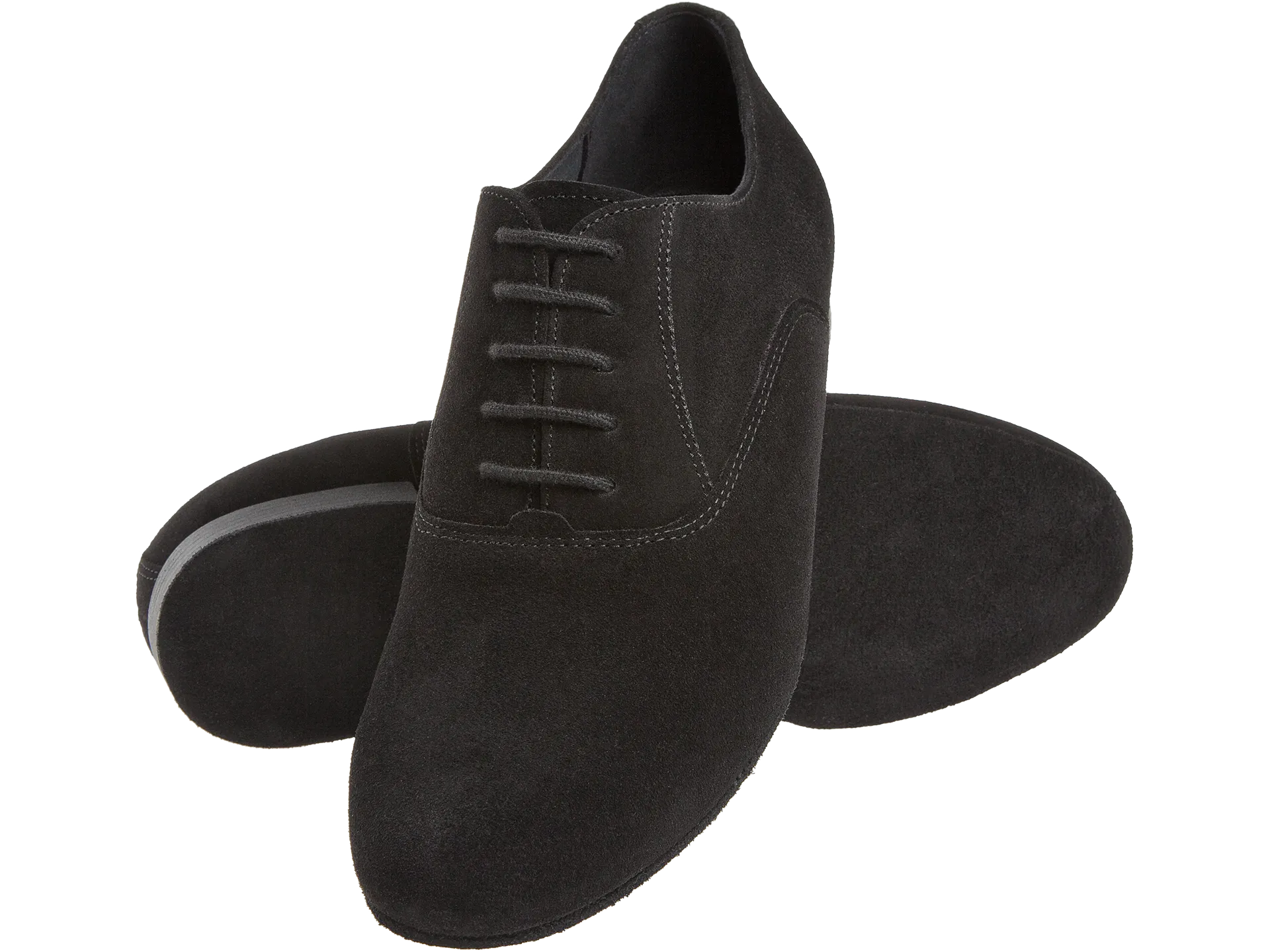 Diamant-Mens: Stewart: Midnite: Black Suede | .75" Standard | WIDE | Suede Sole