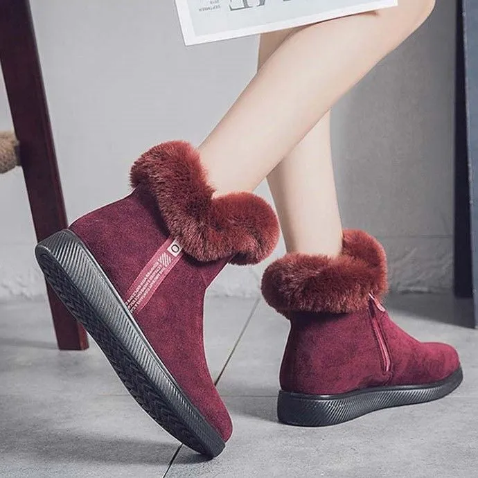 Dyavor Women Unique Plush Snow Orthopedic Boots