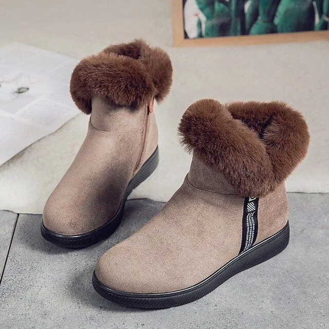 Dyavor Women Unique Plush Snow Orthopedic Boots