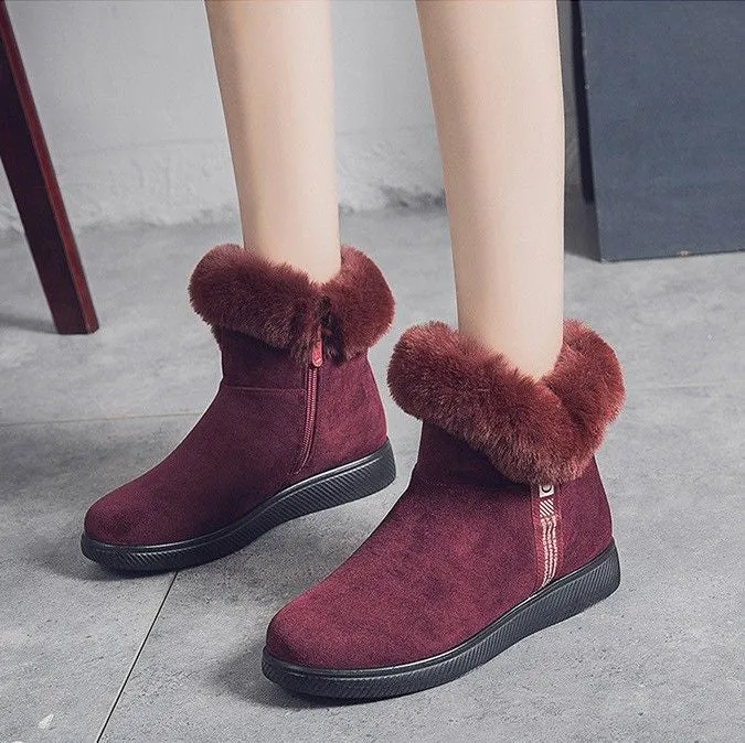 Dyavor Women Unique Plush Snow Orthopedic Boots