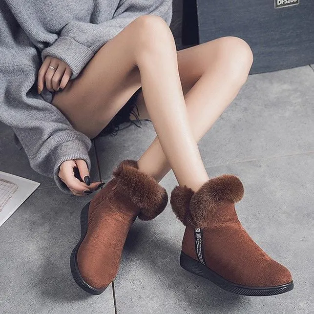 Dyavor Women Unique Plush Snow Orthopedic Boots