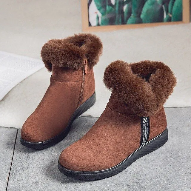 Dyavor Women Unique Plush Snow Orthopedic Boots