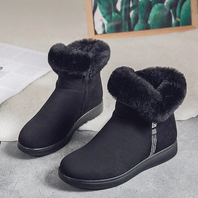 Dyavor Women Unique Plush Snow Orthopedic Boots