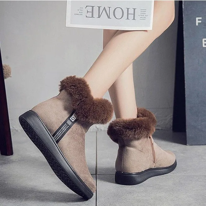 Dyavor Women Unique Plush Snow Orthopedic Boots