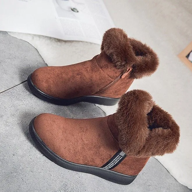 Dyavor Women Unique Plush Snow Orthopedic Boots