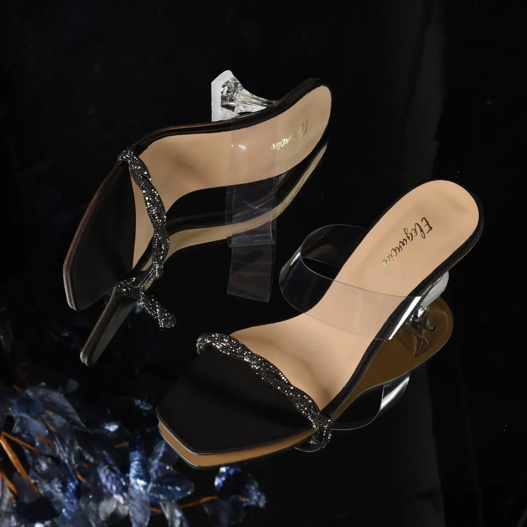 ELEGANCIA - Women Transparent Heels Spark