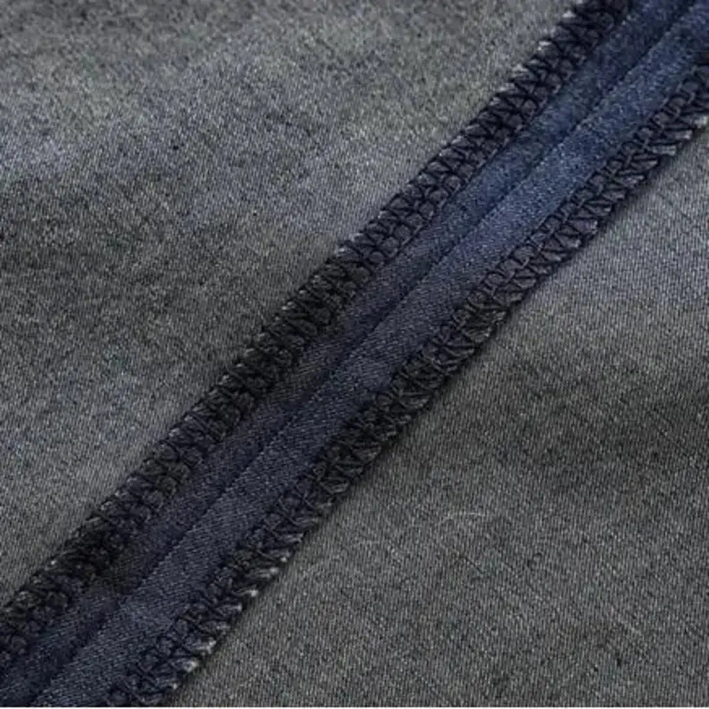 Embroidered long jean dress