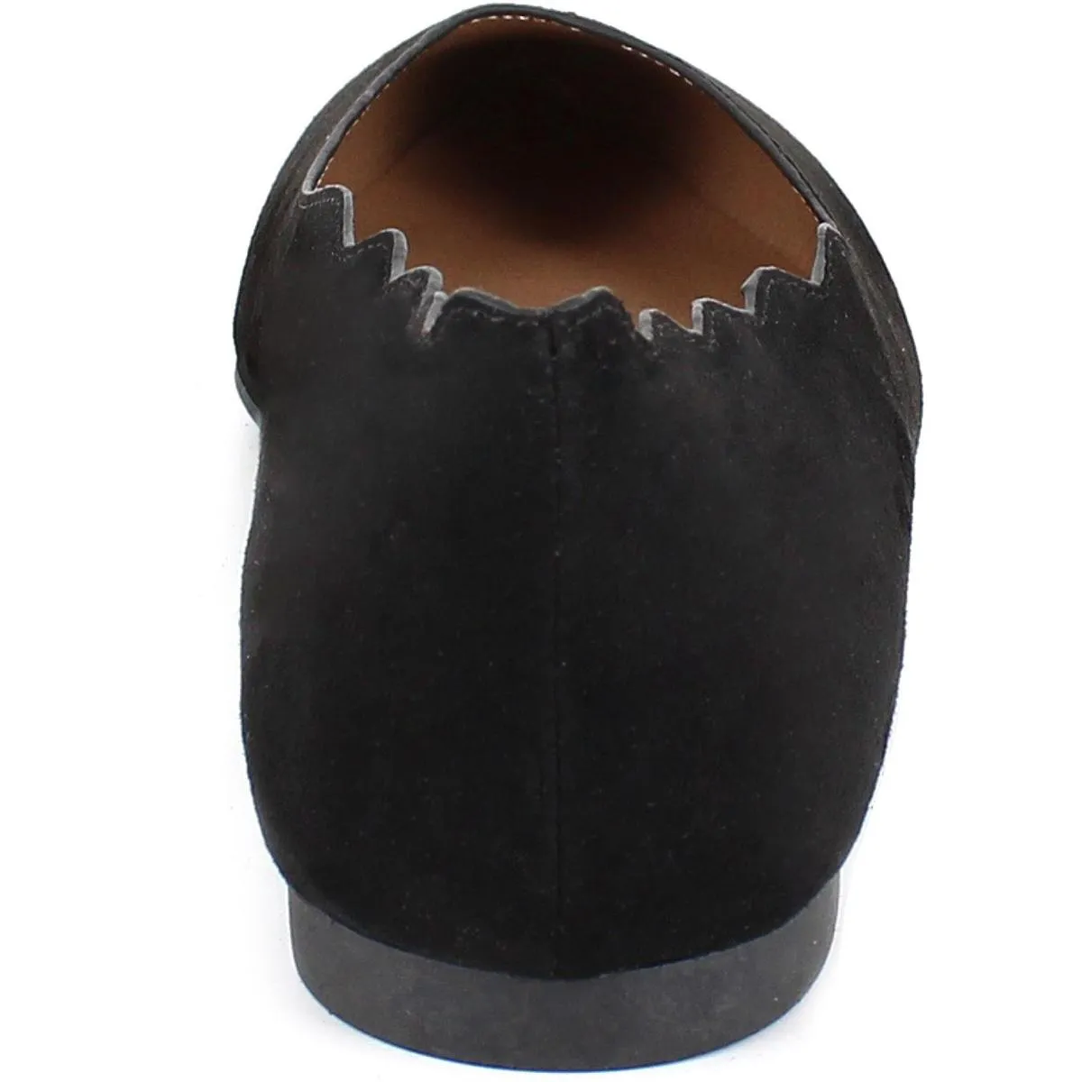 Esprit Womens Perri Picot Trim Slip On Ballet Flats