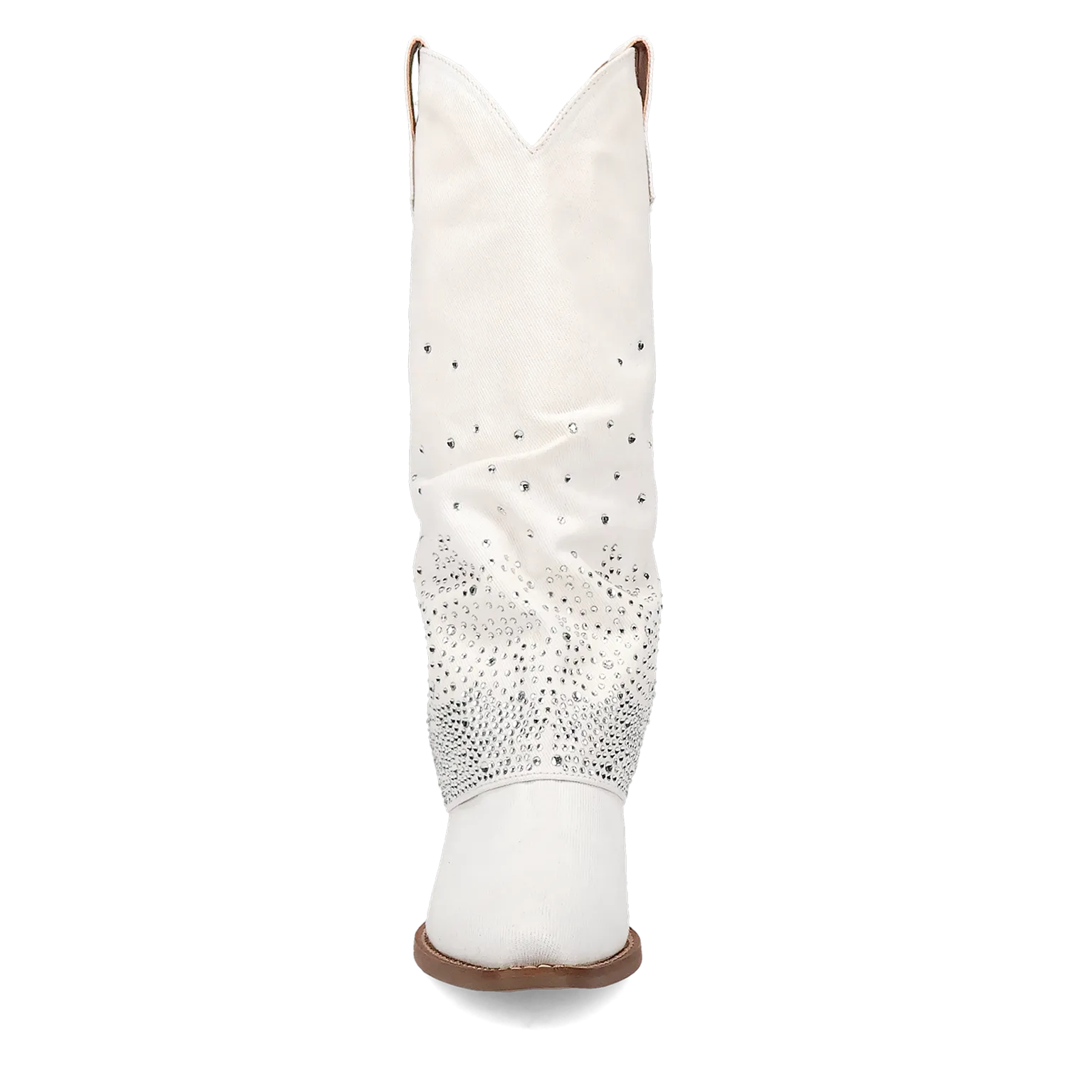 Eye Candy White Denim & Rhinestone Boot (DS) ~ BACKORDER DECEMBER 2024
