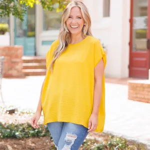 Fluttering Love Top, Yellow