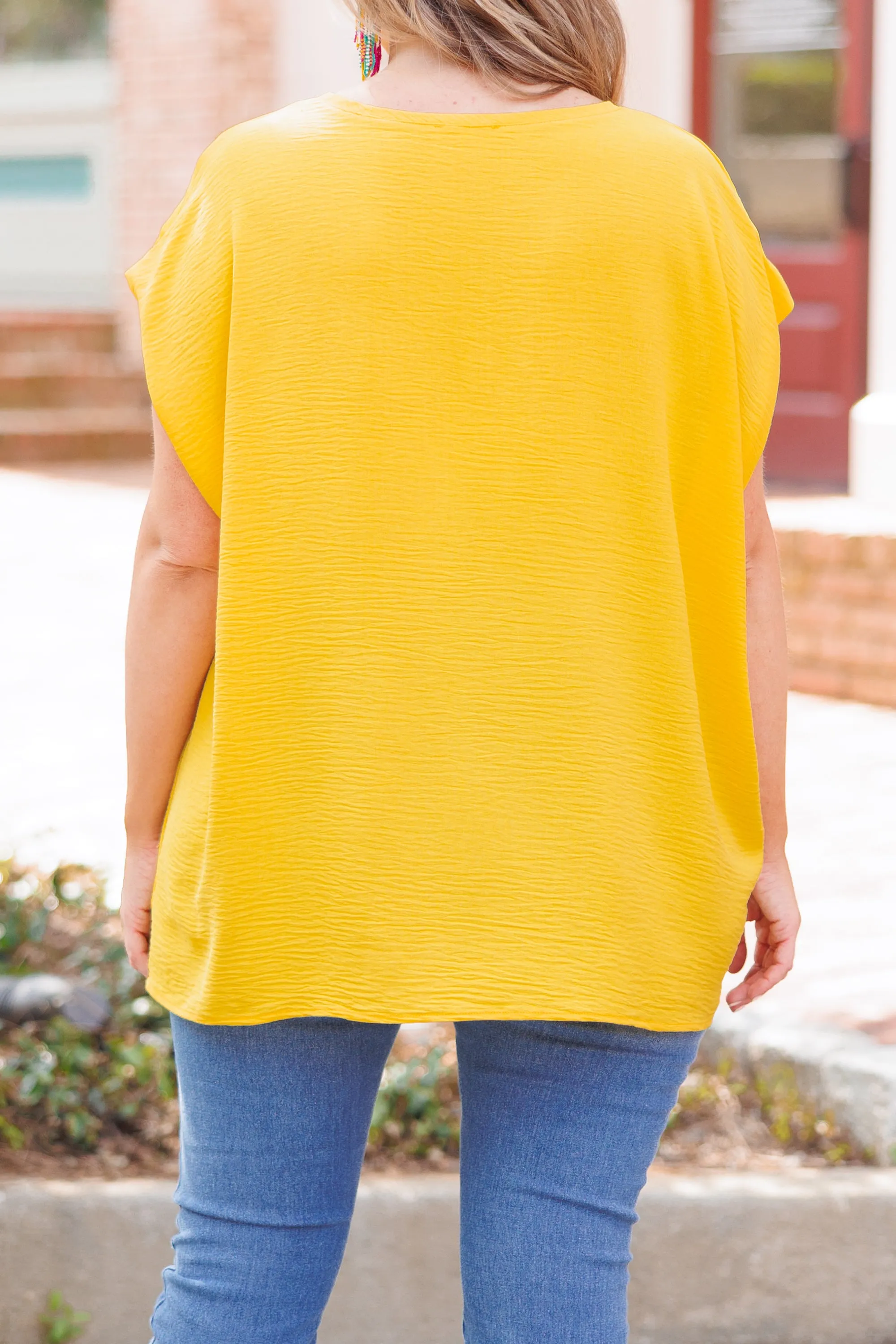 Fluttering Love Top, Yellow