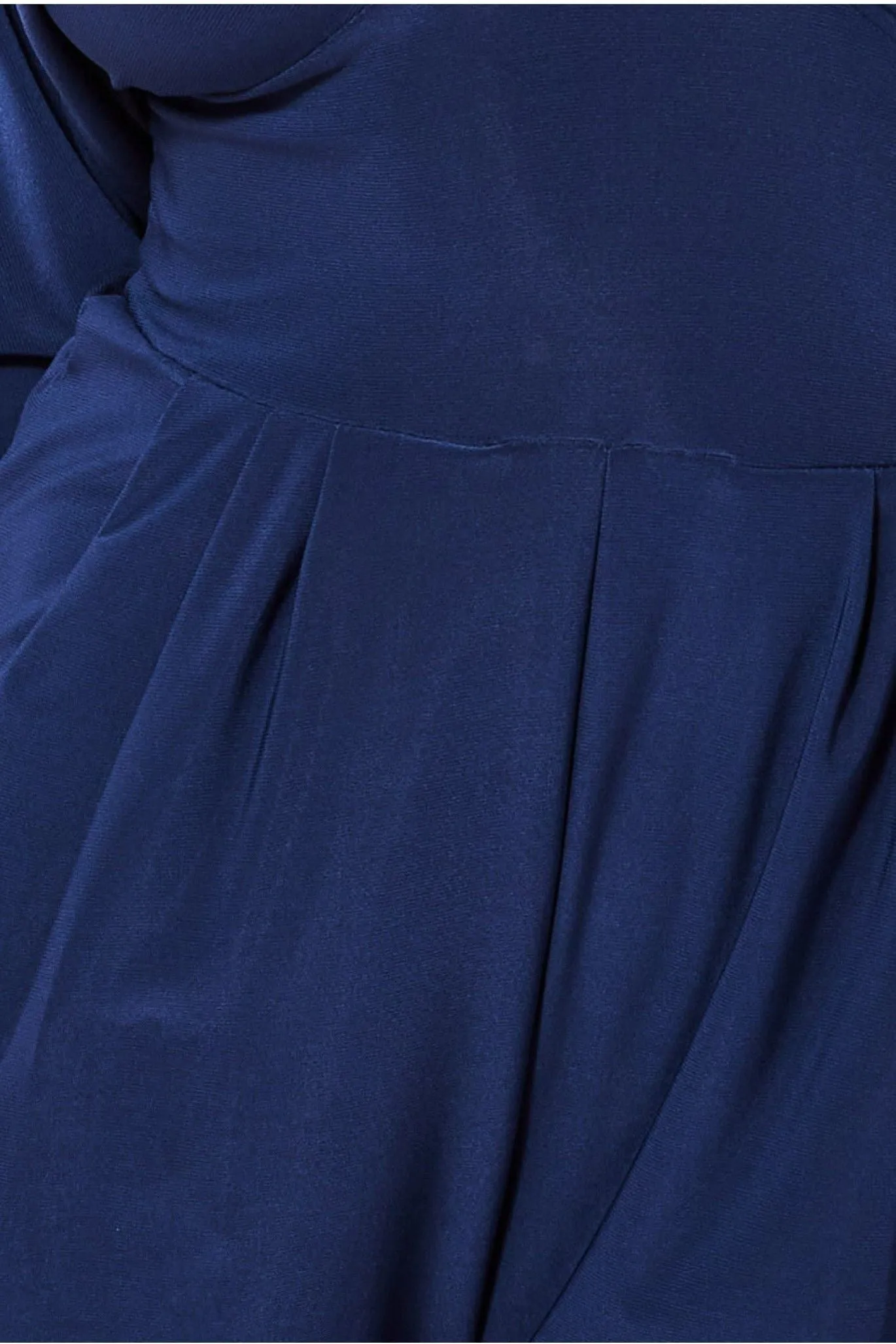 Goddiva Plunging V-neck Jumpsuit - Navy
