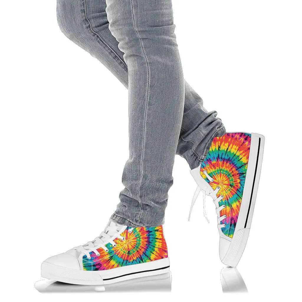 High Top Sneakers - Tie Dye Design #116 | Custom Canvas Shoes, Customized Birthday Gift Idea, Cool Unique, 90s Hip Hop, Back to School