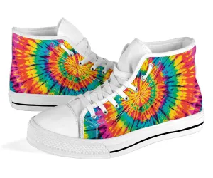 High Top Sneakers - Tie Dye Design #116 | Custom Canvas Shoes, Customized Birthday Gift Idea, Cool Unique, 90s Hip Hop, Back to School