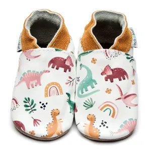 Inch Blue Soft Soles | Baby Pram Shoes | Dino Rainbow