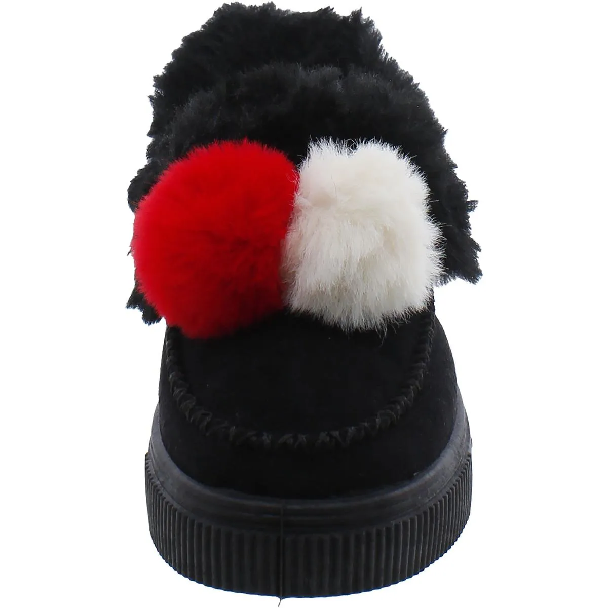 Journee Collection Womens Faux Fur Faux Suede Slip-On Sneakers