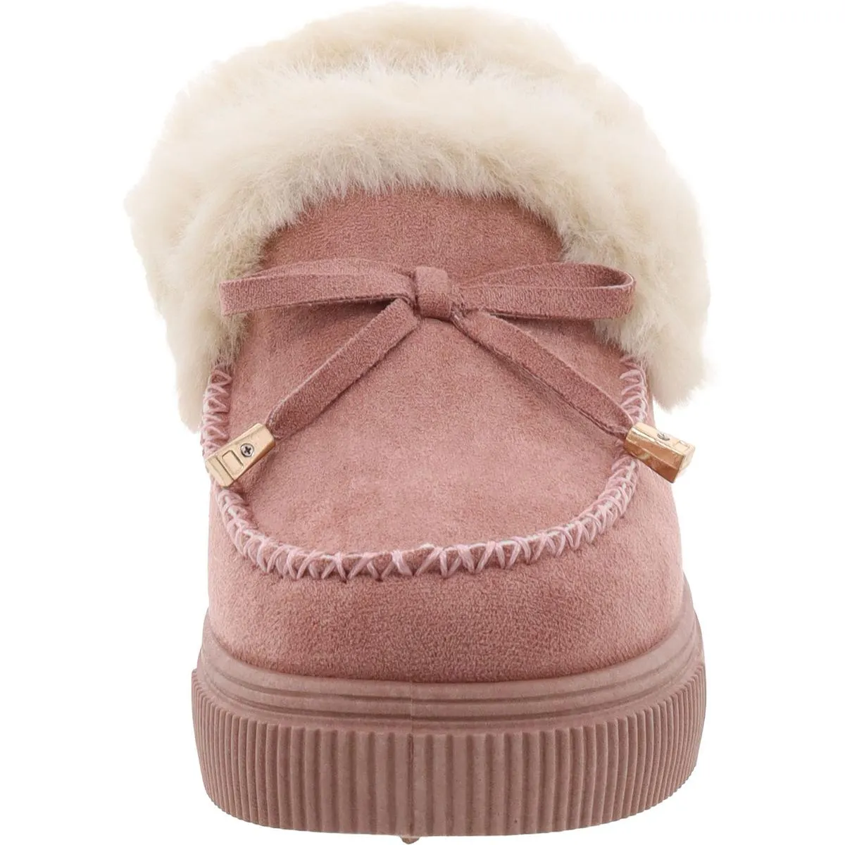 Journee Collection Womens Faux Fur Faux Suede Slip-On Sneakers