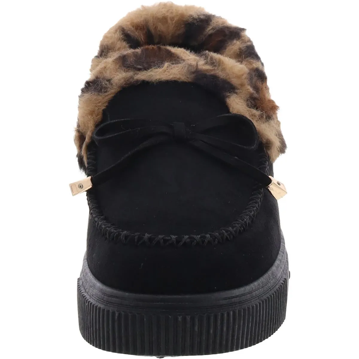Journee Collection Womens Faux Fur Faux Suede Slip-On Sneakers