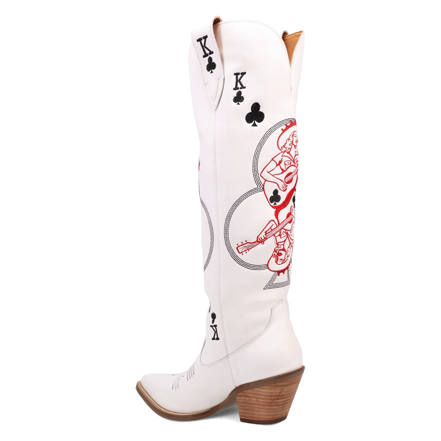 King Of Clubs White Leather Boot (DS)