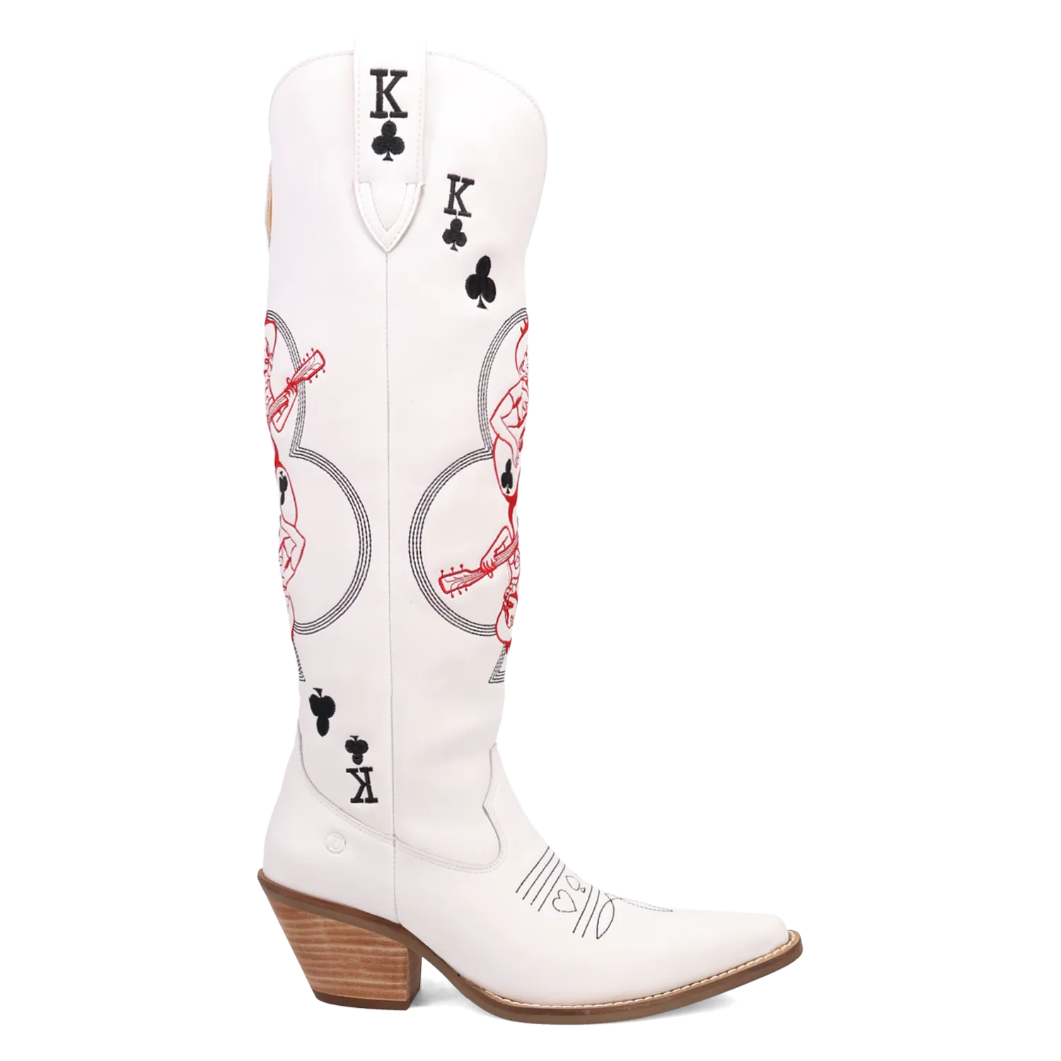 King Of Clubs White Leather Boot (DS)