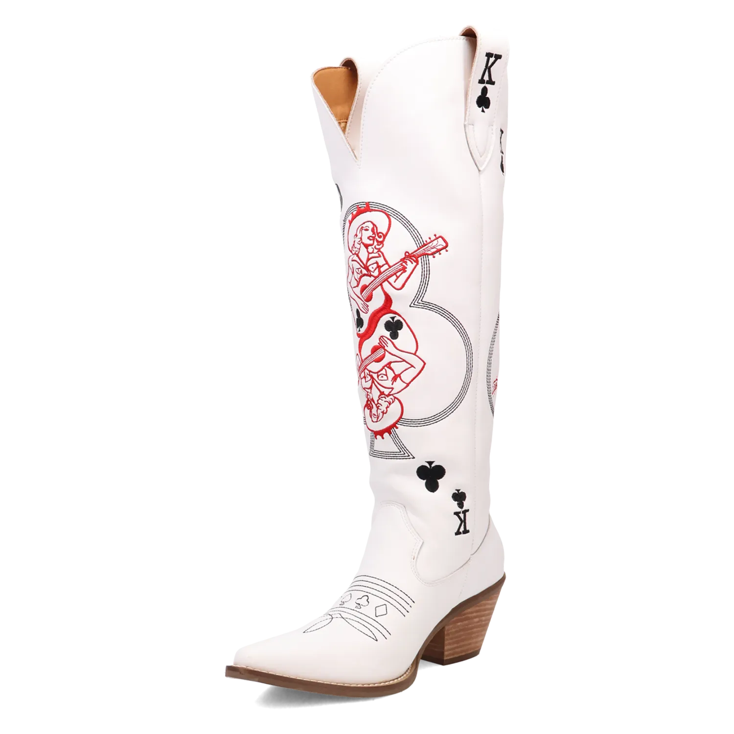 King Of Clubs White Leather Boot (DS)