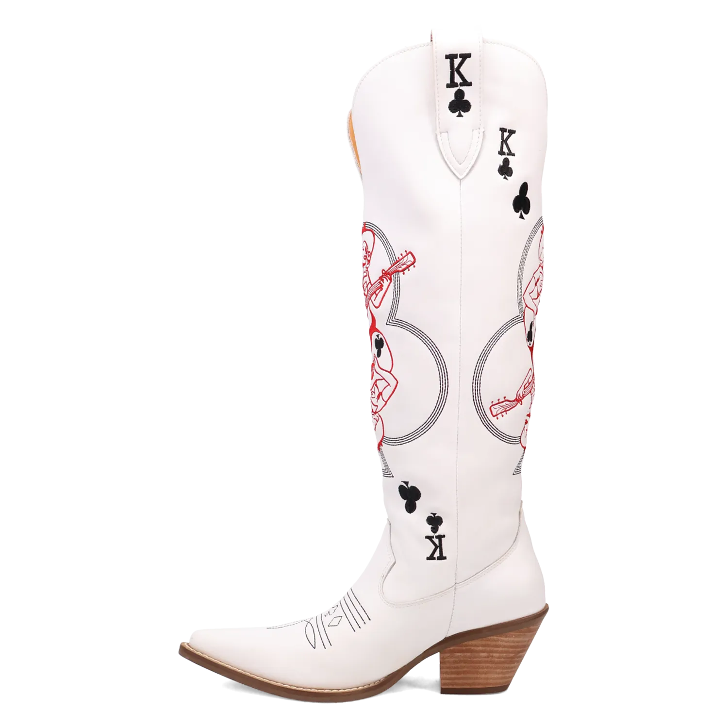 King Of Clubs White Leather Boot (DS)