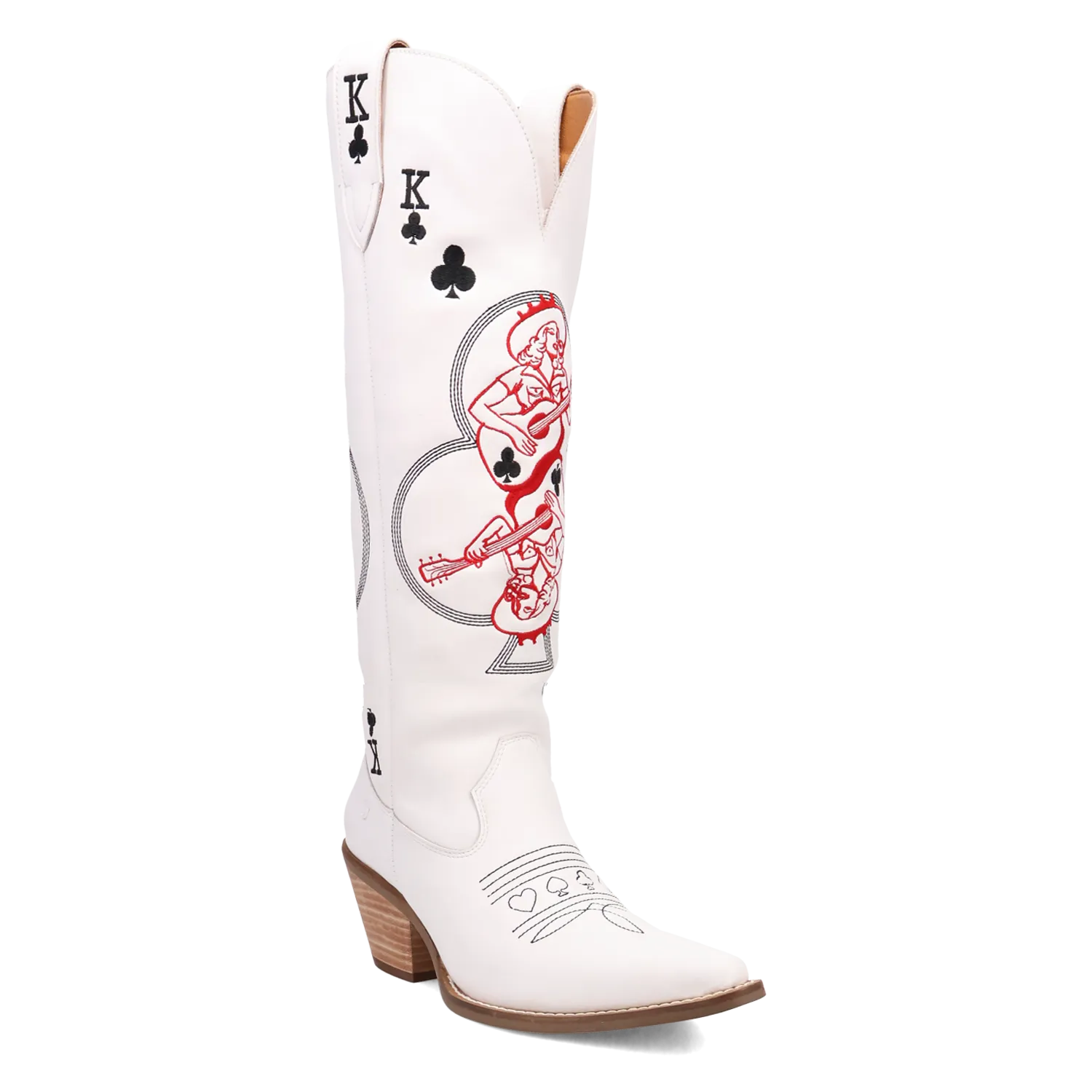 King Of Clubs White Leather Boot (DS)